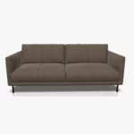 freistil 133 Sofa in der Breite ca. 202 cm im Leder-Bezug 9225 braungrau, Nubukleder mit leicht pigmentierter Zurichtung