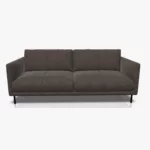 freistil 133 Sofa in der Breite ca. 202 cm im Leder-Bezug 9228 umbragrau, Nubukleder mit leicht pigmentierter Zurichtung