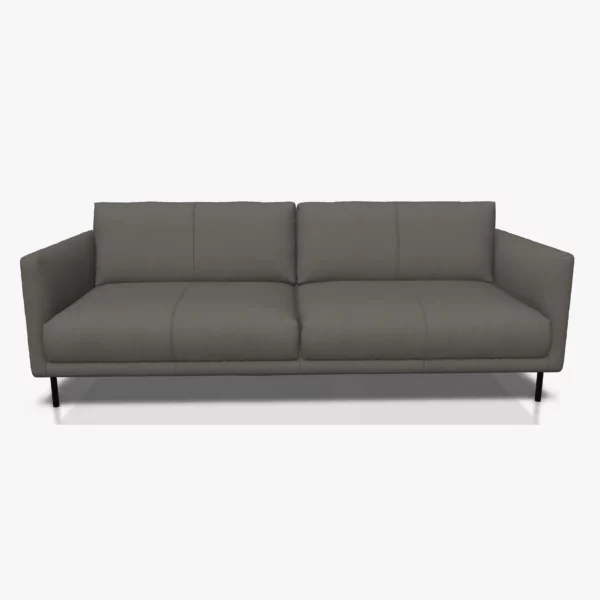 freistil 133 Sofa in der Breite ca. 222 cm im Leder-Bezug 9041 umbragrau, Semianilinleder leicht pigmentiert