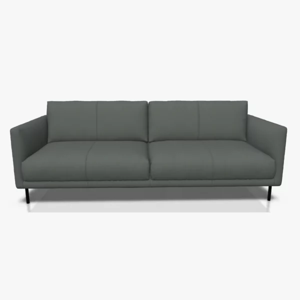 freistil 133 Sofa in der Breite ca. 222 cm im Leder-Bezug 9043 fehgrau, Semianilinleder leicht pigmentiert