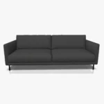 freistil 133 Sofa in der Breite ca. 222 cm im Leder-Bezug 9044 graubraun, Semianilinleder leicht pigmentiert