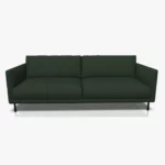 freistil 133 Sofa in der Breite ca. 222 cm im Leder-Bezug 9047 braungruen, Semianilinleder leicht pigmentiert