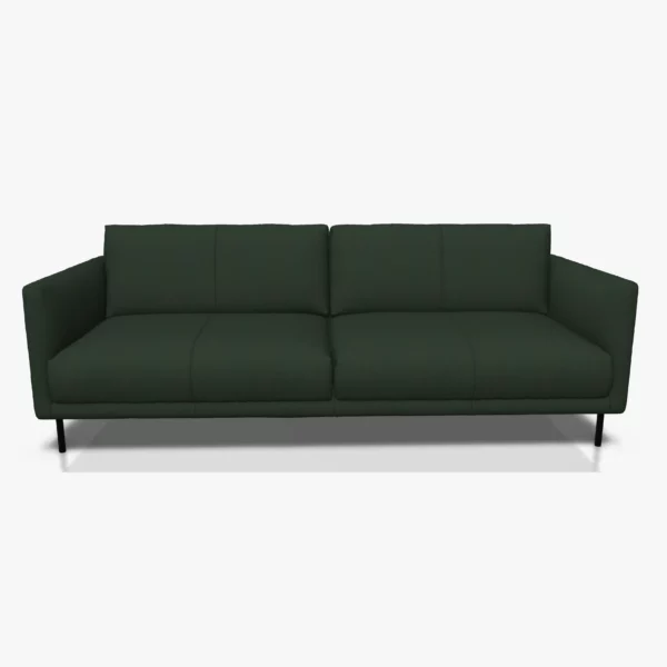 freistil 133 Sofa in der Breite ca. 222 cm im Leder-Bezug 9047 braungruen, Semianilinleder leicht pigmentiert