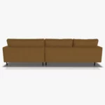 freistil 134 Sofa mit XL-Longchair in der Breite ca. 314 cm aus der Rueckansicht im Stoff-Bezug 1058 braunbeige