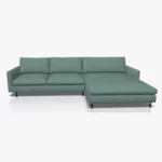 freistil 134 Sofa mit XL-Longchair in der Breite ca. 314 cm im Stoff-Bezug 1053 pastelltuerkis