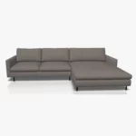 freistil 134 Sofa mit XL-Longchair in der Breite ca. 314 cm im Stoff-Bezug 3040 platingrau