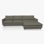 freistil 134 Sofa mit XL-Longchair in der Breite ca. 314 cm im Stoff-Bezug 3044 betongrau