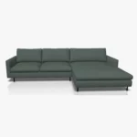 freistil 134 Sofa mit XL-Longchair in der Breite ca. 314 cm im Stoff-Bezug 3048 blaugrau