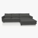 freistil 134 Sofa mit XL-Longchair in der Breite ca. 314 cm im Stoff-Bezug 4021 schiefergrau