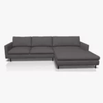 freistil 134 Sofa mit XL-Longchair in der Breite ca. 314 cm im Stoff-Bezug 4042 schwarzgrau