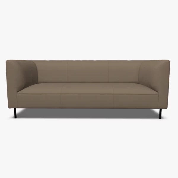 freistil 160 Sofa in der Breite ca. 202 cm im Leder-Bezug 9042 beigegrau, Semianilinleder leicht pigmentiert