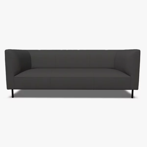 freistil 160 Sofa in der Breite ca. 202 cm im Leder-Bezug 9044 graubraun, Semianilinleder leicht pigmentiert