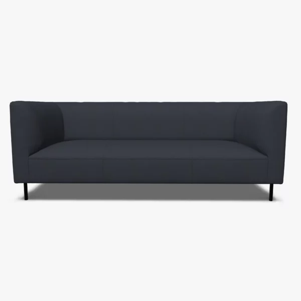 freistil 160 Sofa in der Breite ca. 202 cm im Leder-Bezug 9045 schwarzblau, Semianilinleder leicht pigmentiert