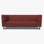 freistil 160 Sofa in der Breite ca. 202 cm im Leder-Bezug 9046 purpurrot, Semianilinleder leicht pigmentiert