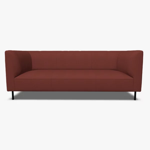 freistil 160 Sofa in der Breite ca. 202 cm im Leder-Bezug 9046 purpurrot, Semianilinleder leicht pigmentiert