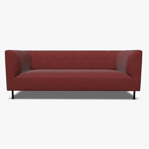 freistil 160 Sofa in der Breite ca. 202 cm im Leder-Bezug 9223 braunrot, Nubukleder mit leicht pigmentierter Zurichtung