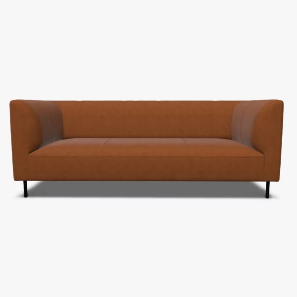 freistil 160 Sofa in der Breite ca. 202 cm im Leder-Bezug 9224 ockerbraun, Nubukleder mit leicht pigmentierter Zurichtung