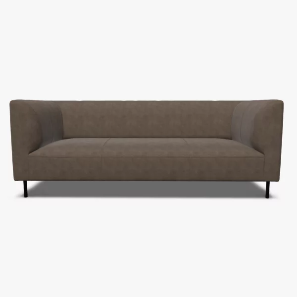 freistil 160 Sofa in der Breite ca. 202 cm im Leder-Bezug 9225 braungrau, Nubukleder mit leicht pigmentierter Zurichtung