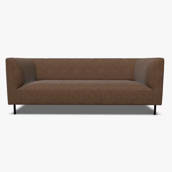 freistil 160 Sofa in der Breite ca. 202 cm im Leder-Bezug 9227 blassbraun, Nubukleder mit leicht pigmentierter Zurichtung