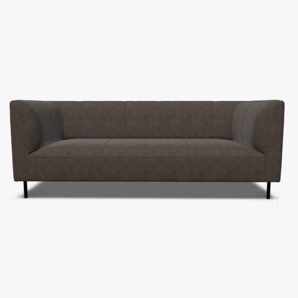 freistil 160 Sofa in der Breite ca. 202 cm im Leder-Bezug 9228 umbragrau, Nubukleder mit leicht pigmentierter Zurichtung