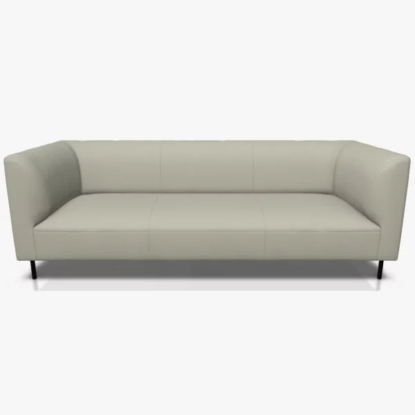 freistil 160 Sofa in der Breite ca. 222 cm im Leder-Bezug 9040 grauweiss, Semianilinleder leicht pigmentiert