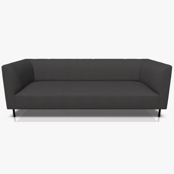 freistil 160 Sofa in der Breite ca. 222 cm im Leder-Bezug 9044 graubraun, Semianilinleder leicht pigmentiert