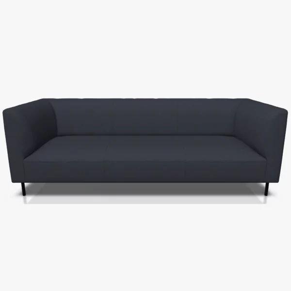 freistil 160 Sofa in der Breite ca. 222 cm im Leder-Bezug 9045 schwarzblau, Semianilinleder leicht pigmentiert