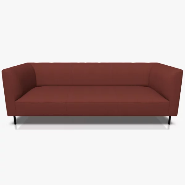 freistil 160 Sofa in der Breite ca. 222 cm im Leder-Bezug 9046 purpurrot, Semianilinleder leicht pigmentiert