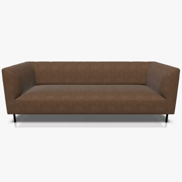 freistil 160 Sofa in der Breite ca. 222 cm im Leder-Bezug 9227 blassbraun, Nubukleder mit leicht pigmentierter Zurichtung