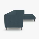 freistil 160 Sofa mit Longchair rechts in der Breite ca. 314 cm aus der seitlichen Perspektive im Stoff-Bezug 3042 graublau