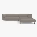 freistil 160 Sofa mit Longchair rechts in der Breite ca. 314 cm im Stoff-Bezug 3040 platingrau