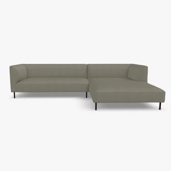 freistil 160 Sofa mit Longchair rechts in der Breite ca. 314 cm im Stoff-Bezug 3044 betongrau