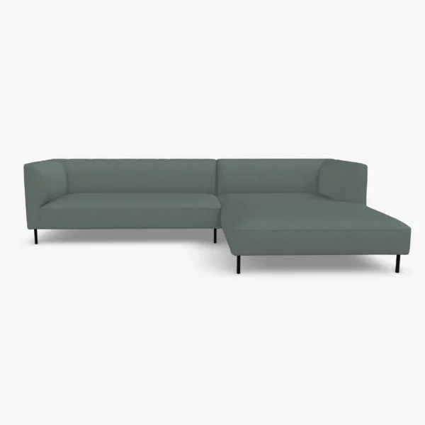 freistil 160 Sofa mit Longchair rechts in der Breite ca. 314 cm im Stoff-Bezug 3048 blaugrau