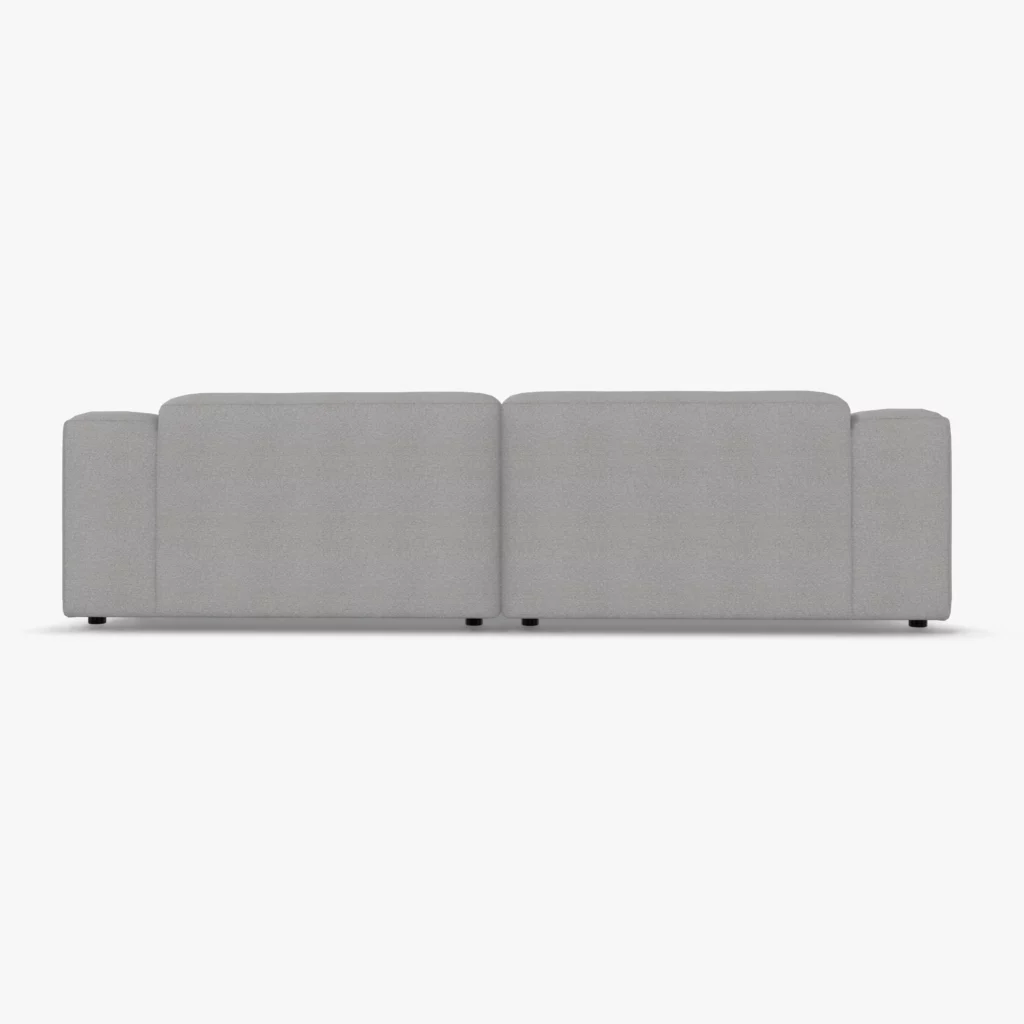 freistil 187 Sofa in der Breite ca. 260 cm aus der Rueckansicht im Stoff-Bezug 1050 signalgrau