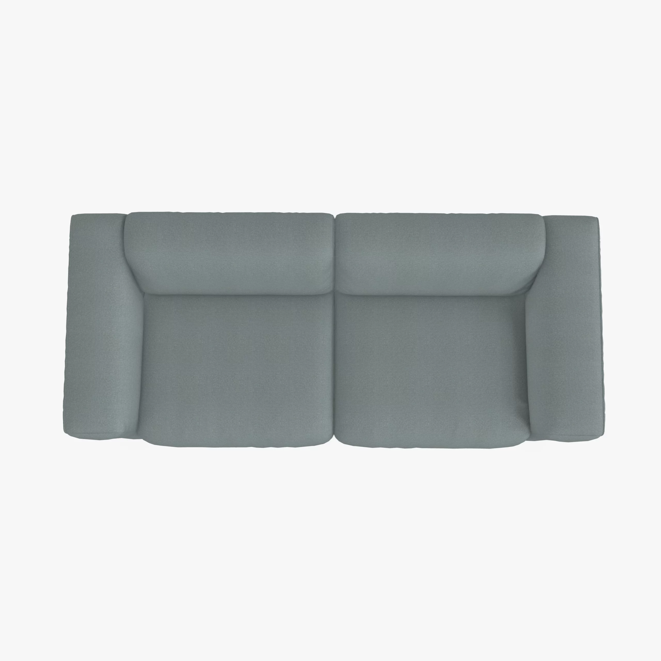 freistil 187 Sofa in der Breite ca. 260 cm aus der Vogelperspektive im Stoff-Bezug 3043 basaltgrau