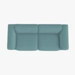 freistil 187 Sofa in der Breite ca. 260 cm aus der Vogelperspektive im Stoff-Bezug 3047 taubenblau