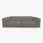 freistil 187 Sofa in der Breite ca. 260 cm im Leder-Bezug 9041 umbragrau, Semianilinleder leicht pigmentiert