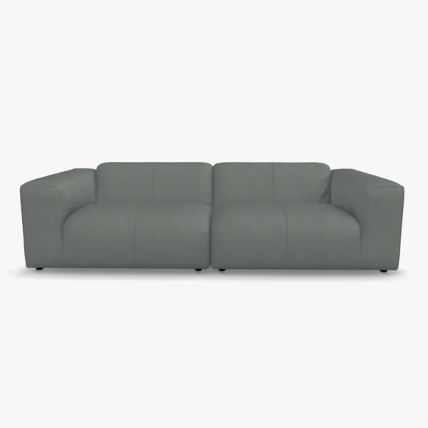 freistil 187 Sofa in der Breite ca. 260 cm im Leder-Bezug 9043 fehgrau, Semianilinleder leicht pigmentiert