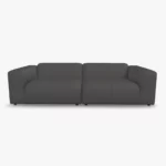 freistil 187 Sofa in der Breite ca. 260 cm im Leder-Bezug 9044 graubraun, Semianilinleder leicht pigmentiert