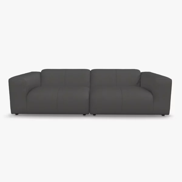 freistil 187 Sofa in der Breite ca. 260 cm im Leder-Bezug 9044 graubraun, Semianilinleder leicht pigmentiert