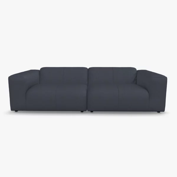 freistil 187 Sofa in der Breite ca. 260 cm im Leder-Bezug 9045 schwarzblau, Semianilinleder leicht pigmentiert