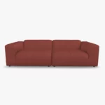 freistil 187 Sofa in der Breite ca. 260 cm im Leder-Bezug 9046 purpurrot, Semianilinleder leicht pigmentiert