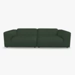 freistil 187 Sofa in der Breite ca. 260 cm im Leder-Bezug 9047 braungruen, Semianilinleder leicht pigmentiert