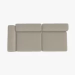 freistil ECHT Sofa Bundle 1 aus der Vogelperspektive im Stoff-Bezug 4404 platingrau