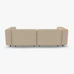 freistil ECHT Sofa Bundle 2 aus der Rueckansicht im Stoff-Bezug 2302 weissaluminium