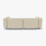 freistil ECHT Sofa Bundle 2 aus der Rueckansicht im Stoff-Bezug 4400 cremeweiss