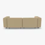 freistil ECHT Sofa Bundle 2 aus der Rueckansicht im Stoff-Bezug 4402 seidengrau