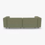 freistil ECHT Sofa Bundle 2 aus der Rueckansicht im Stoff-Bezug 4403 moosgrau