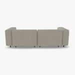 freistil ECHT Sofa Bundle 2 aus der Rueckansicht im Stoff-Bezug 4404 platingrau