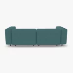 freistil ECHT Sofa Bundle 2 aus der Rueckansicht im Stoff-Bezug 4405 blaugrau